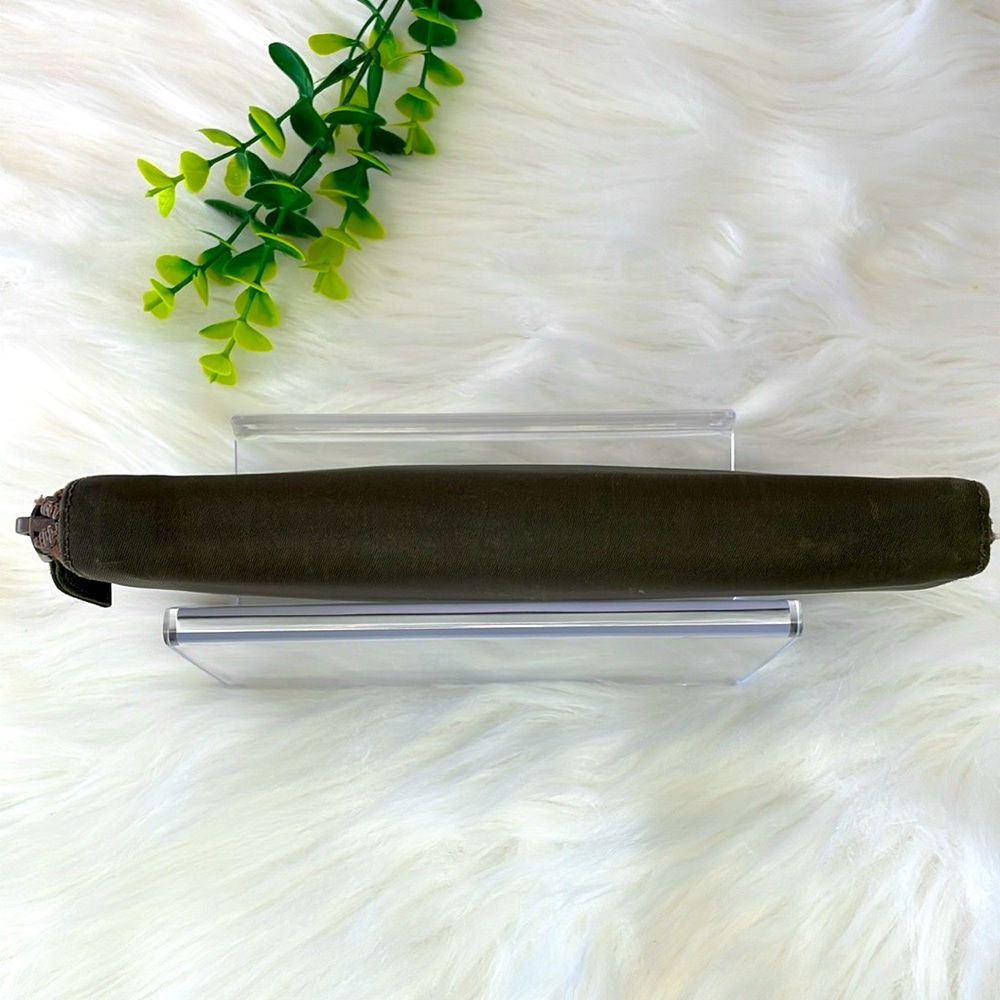 Prada Army green & Brown Nylon Zippy Wallet - Picture 14 of 16